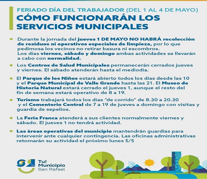 Funcionamiento de servicios municipales el finde XL