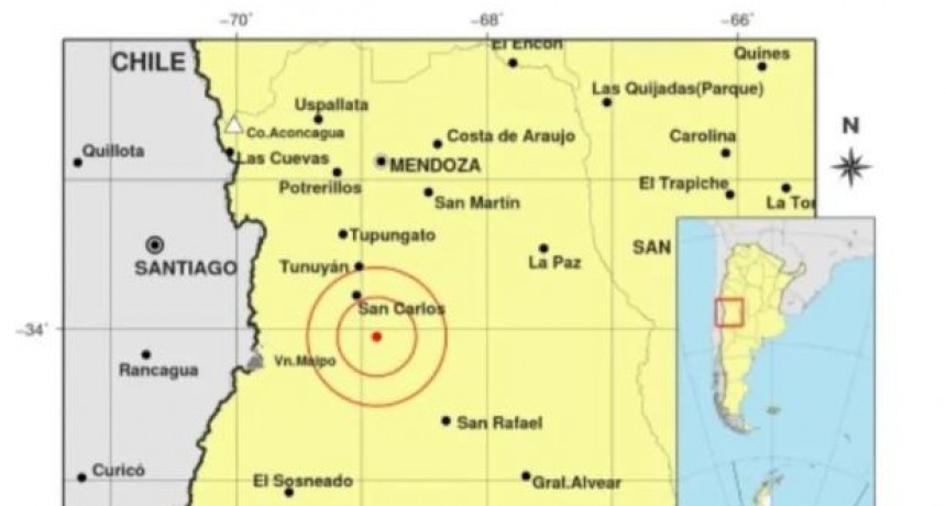 Fuerte temblor despertó este domingo a los mendocinos 