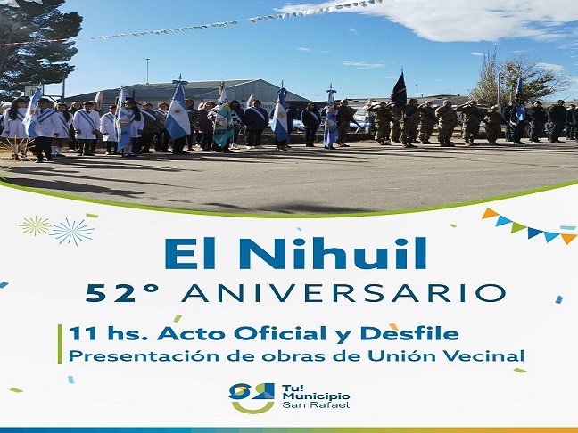 El Nihuil celebra 52 años de vida