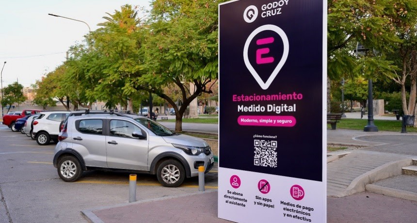 Comenzó prueba nuevo estacionamiento medido digital en Godoy Cruz