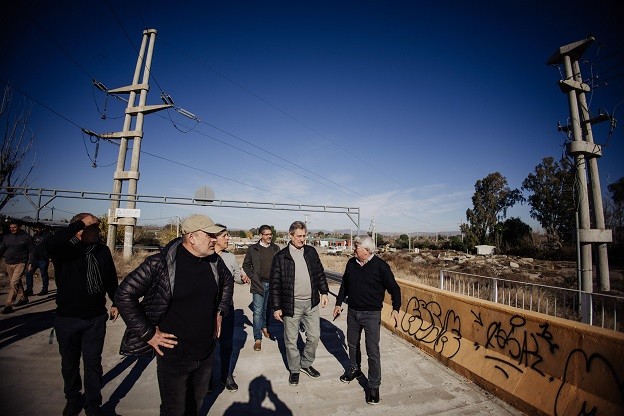  Félix recorrió la obra de prolongación de avenida El Libertador